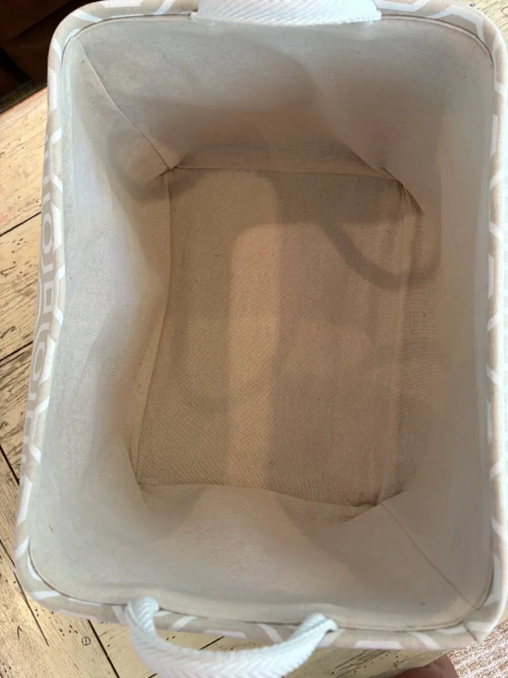 Canvas Printed Storage Basket with Handles